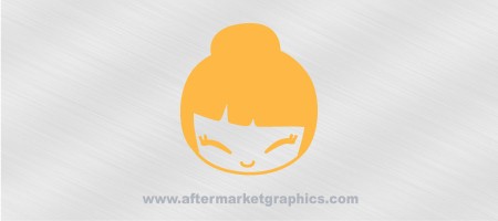 Asian Woman Face Decal